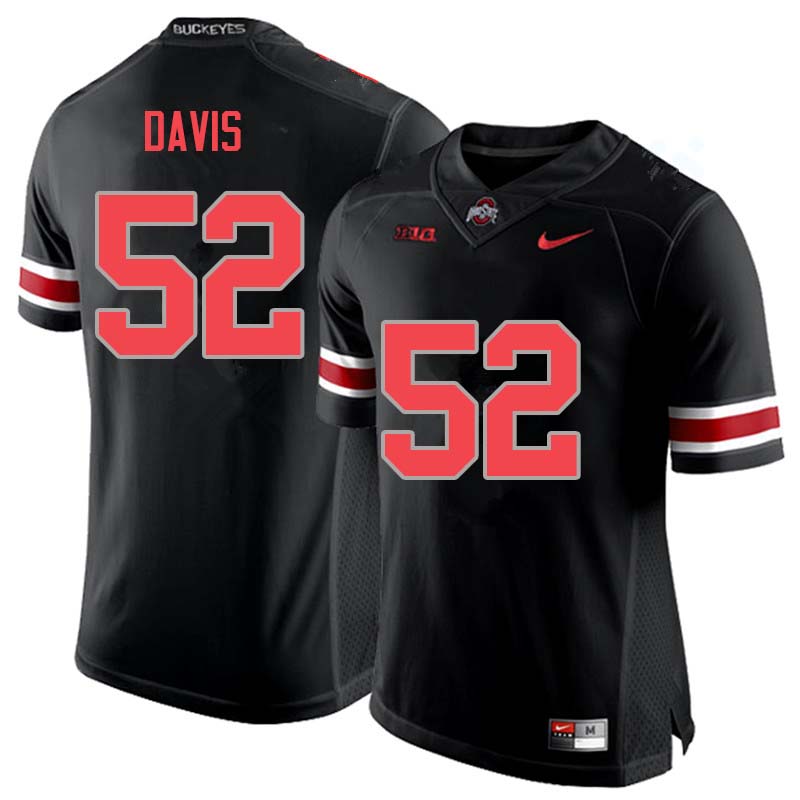 Ohio State Buckeyes #52 Wyatt Davis College Football Jerseys Sale-Blackout